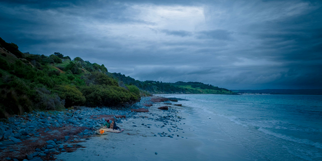 Australia Tours – Australien – Kangaroo Island – CABN Cape St Albans Beach Fire – low res