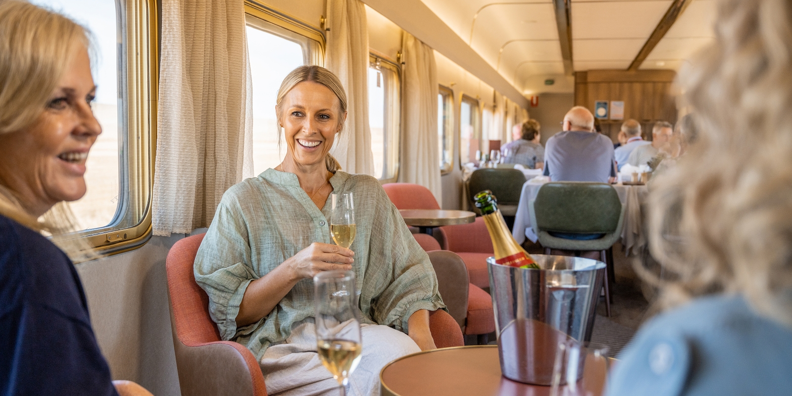 train, The Ghan, food, Outback, fire, wine