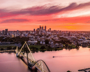 Australia Tours – Westaustralien – Matagarup Bridge, Perth – copyright Tourism Western Australia – 120671-56