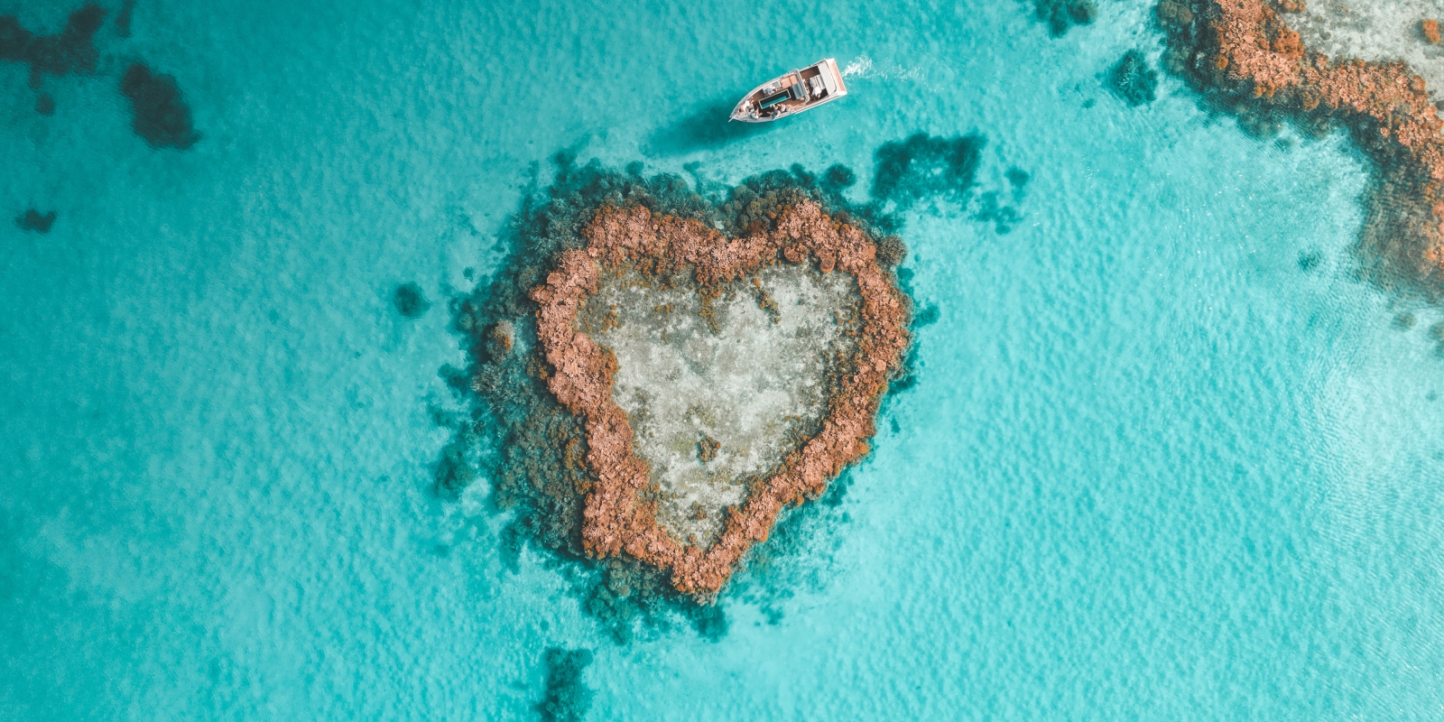 Heart Reef aerial shot